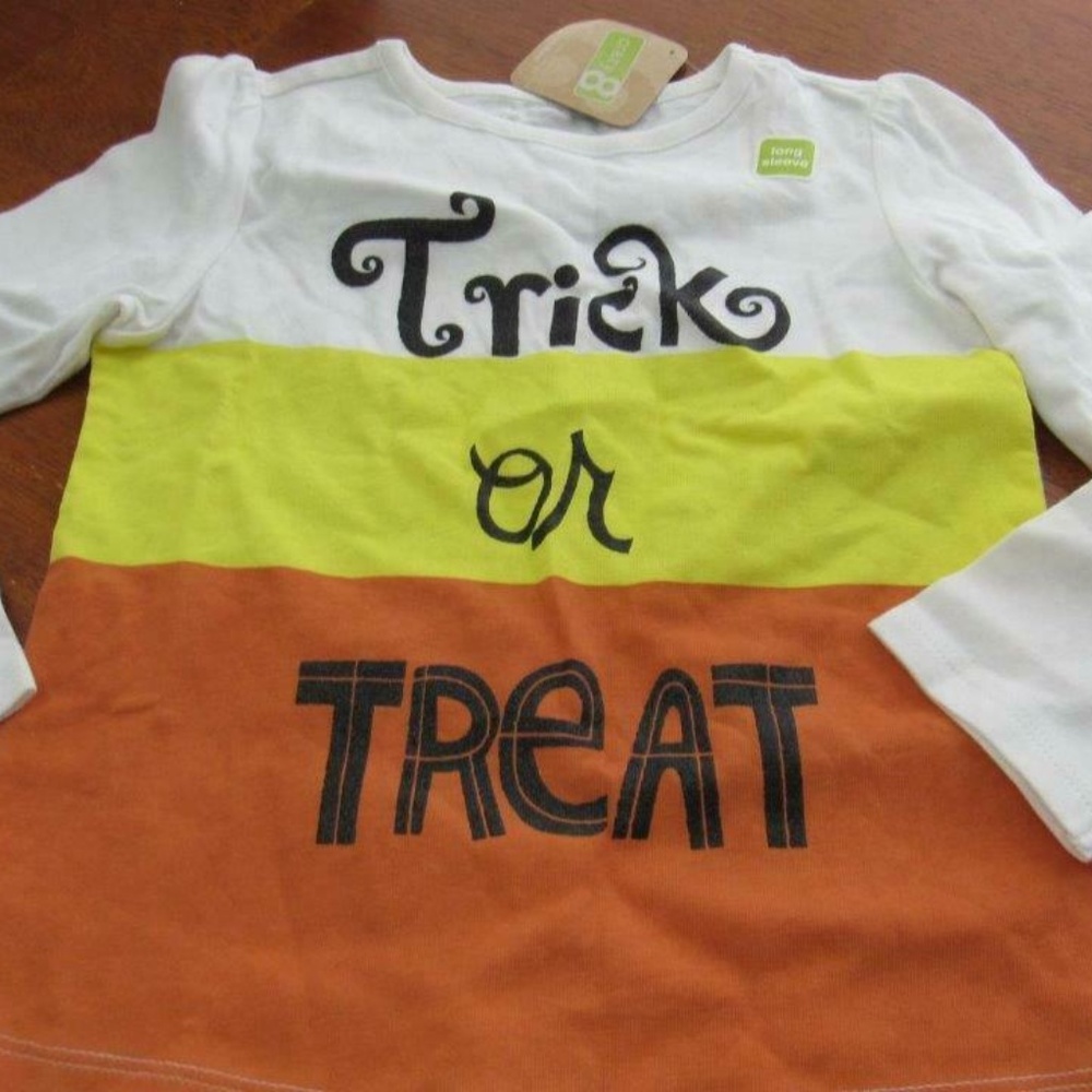 Crazy 8 Candy Corn Long Sleeve Trick or Treat Tee